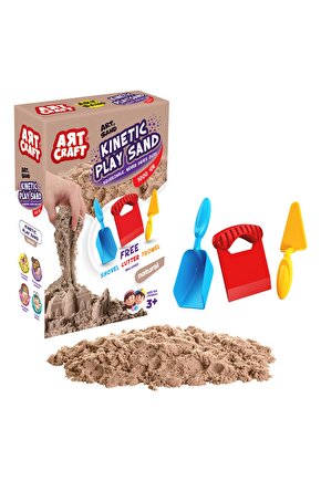 Aksesuarlı Naturel Kinetik Oyun Kumu (1000 Gr.) - Art Craft Kinetik Kum Seti - Art Sand Kumu