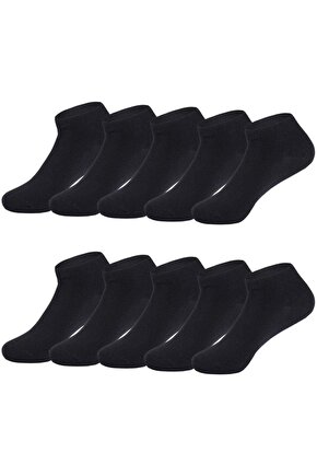 Siyah Pamuklu Bilek Boy Çorap 10lu Bt-0271