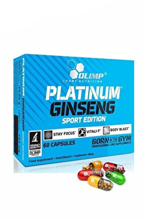 Platinum Gingseng 60 Kapsül Ginseng Arpa Ekstresi Vitamin Mineral