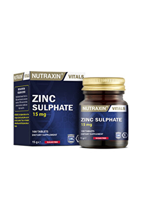 Zinc Sulphate - Çinko Takviyesi 15 Mg 100 Tablet