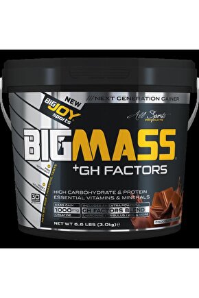 Bigmass Gh Factors Mass Gainer 3 Kg Çikolatalı Karbonhidrat Tozu High Carbonhidrate&protein&vitamins