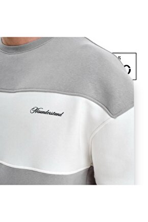 Erkek Kalın Çizgili Oversize Sweatshirt