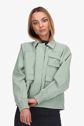 Sportswear Swoosh Dokuma Kadın Ceket Yumuşak Yeşil