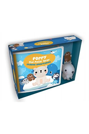 My First Bath Book & Toy: Poppy The Polar Bear Chases Snowflakes