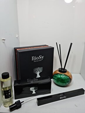 Zeytin ağacından Oda Kokusu Epoksi Serisi Yuvarlak 15 cm (Koku Hediyeli)