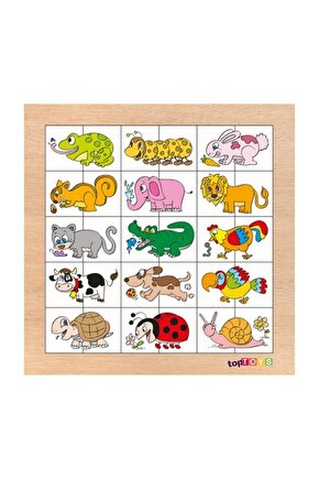 Eşleştir & Karıştır Hayvanlar Ahşap Puzzle