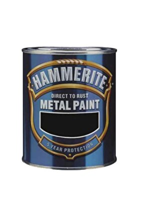 Hammerite Direkt Pas Üstü Çekiçlenmiş Metal Boya Siyah 0.75 l