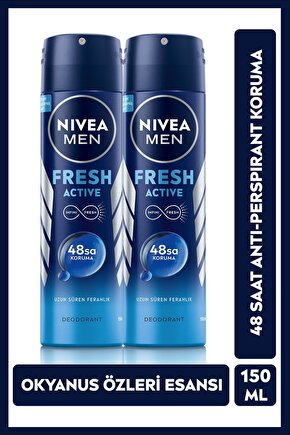 Fresh Sprey Deodorant 150ml Erkek 2li Avantaj Paketi