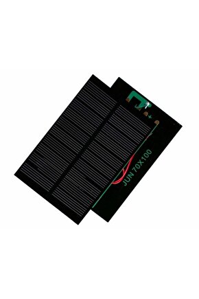 Küçük Mini Güneş Paneli 7cmx10cm 6 Volt Uç Kablolu