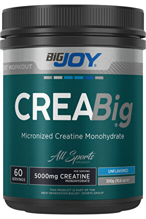 Creabig Creatine Monohydrate 300gr Aromasız %100 Mikronize Kreatin Amino Asit