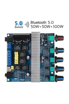 TPA3116 Bluetooth Amplifikatör Ses 2x50W + 100W Subwoofer  12-24V
