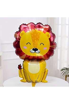 1 Adet Safari Konsept Sevimli Aslan Folyo Balon Lion Balloon 100 cm