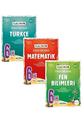 6. Sınıf Classmate Türkçe - Classmate Matematik - Classmate Fen Bilimleri Soru Bankası Set