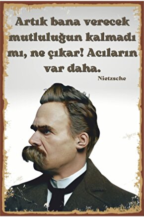 Nietzsche Retro Ahşap Poster