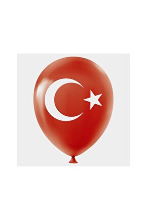 100 Adet Türk Bayraklı Balon