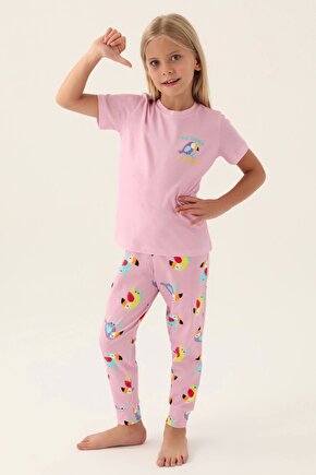 Roly Poly 3403-g Kız Çocuk Kısa Kol Pijama Takımı