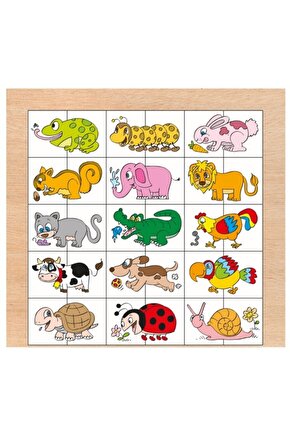 Toptoys Eşleştir Karıştır Hayvanlar 2 Ahşap Puzzle