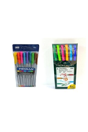 Tükenmez Kalem 1425 Fc. 6lı Renk Ve Pensan Trıball 8li Renk