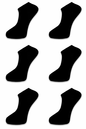 1. Kalite Erkek Siyah Patik Çorap 6lı