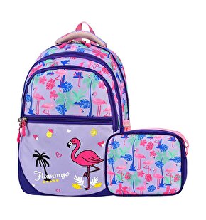 Master Pack İlkokul Çantası 2 li Set Flamingo Mor