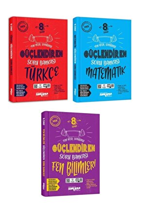 8. Sınıf Türkçe Matematik Fen Bilimleri Güçlendiren 3lü Set