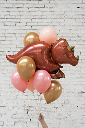 Dinozor Konsept Kahverengi Dinozor Balon Set Dinosaur Balloon Birthday Party Set