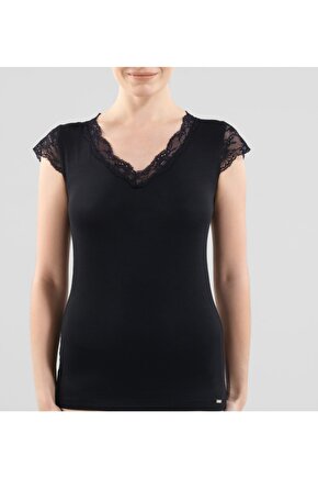 Kadın T-shirt 1348 - Siyah