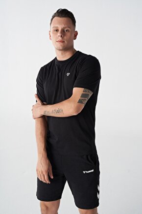 hmlT-IC ICO REGULAR T-SHIRT BLACK TEKSTIL Erkek T-shirt