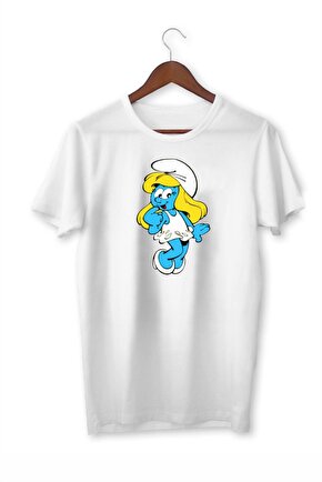 Şirinler Çizgi Karakteri Şirine Baskılı Çocuk  T-shirt