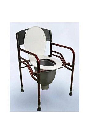Siyah Deri Döşemeli Klozet Yükseltici Katlanabilir Tuvalet Yükseltici Sandalyesi