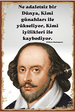 Shakespeare Retro Ahşap Poster