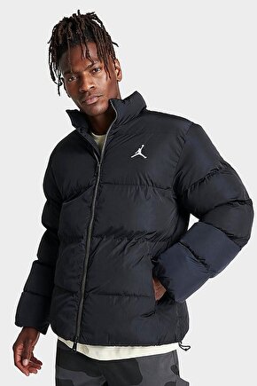 Jordan Essentials Man Poly Puffer Jacket Black Şişme Erkek Mont Siyah