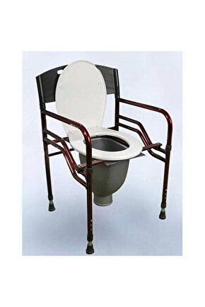 Seyyar Katlanabilir Hasta Yaşlı Tuvalet Sandalyesi
