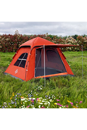 Campfit 4-5 Kişilik Tam Otomatik Kurulum Kamp Çadırı 240x240x170cm