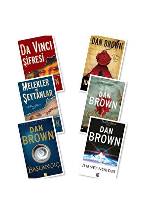 Dan Brown 6 Kitap (Da Vinci Şifresi - Kayıp Sembol - İhanet Noktası - Cehennem - Başlangıç +1)