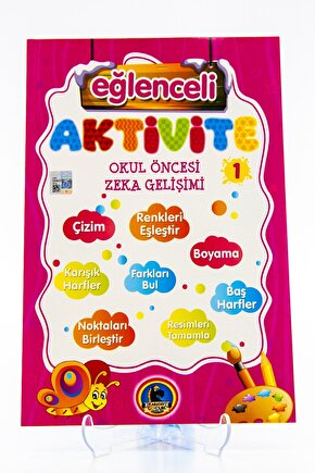 Eğlenceli Aktivite 1 (OKUL ÖNCESİ ZEKA GELİŞİMİ), 112 Syf, Büyük Boy, Renkli