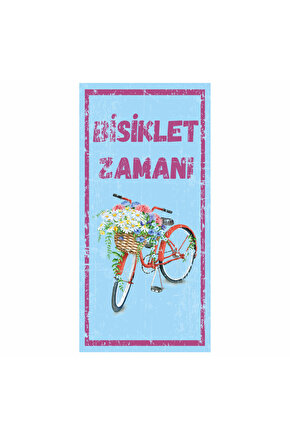 bisiklet zamanı vintage bisiklet çiçekler ev dekorasyon tablo mini retro ahşap poster