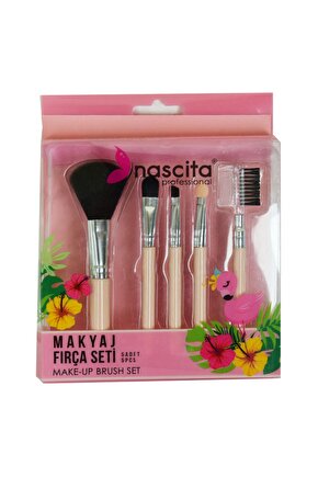 Makyaj Fırça Seti 5 Li Make-up Brush Set Professional 