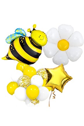 Bee Arı ve Papatya Konsept Balon Set Bee Arı ve Papatya Tema Parti Doğum Günü Parti Balon Set