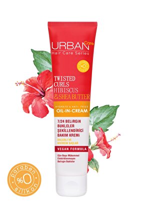 Twisted Curls Hibiscus & Shea Butter Durulanmayan Bakım Kremi 175 ml