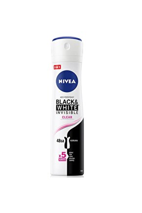 Invisible Clear Black White Kadın Deodorant Sprey 150 ml