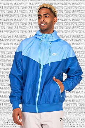 Sportswear Windrunner Jacket Blue Navy Kapüşonlu Erkek Ceketi Mavi Lacivert