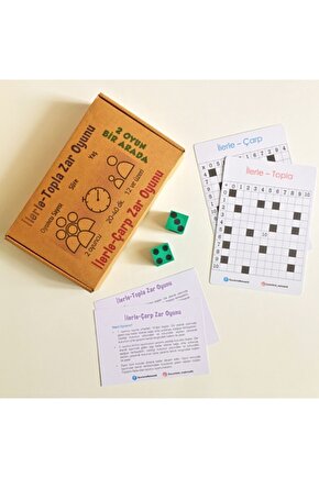 Ilerle Topla Ve Ilerle Çarp Zar Oyunları - 2 Oyun Bir Arada - Matematik Işlem Eğitici Eğlenceli Oyun