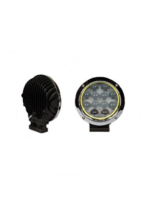 Offroad Sis Lambası 12 Ledli 60w-12-24v Nikel-angel Takım  Lass253-na