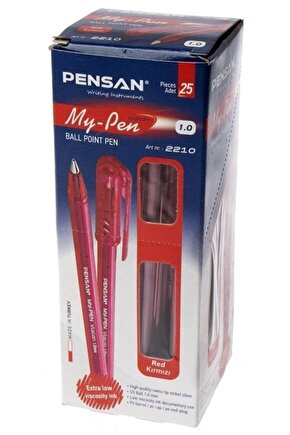My-pen Tükenmez Kalem 1 Mm 25li - Kırmızı