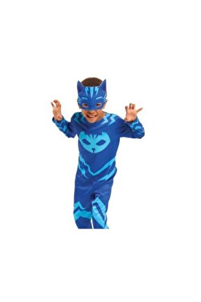 Unisex Çocuk Mavi Pijamaskeliler Kostümü