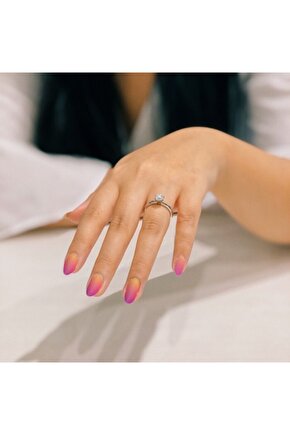 Turuncu Ombre Tırnak Dövmesi,Tırnak Tattoo,Nail Art ,Tırnak Sticker