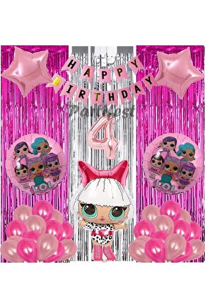 Diva Lol Surprise 4 Yaş Balon Seti Lol Bebek Balon Seti Lol Doğum Günü Parti Seti