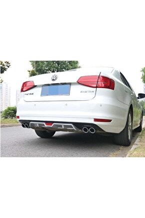 Vw Jetta Arka Tampon Difüzörü Sedan 2015  2019 Gri 4 Çıkış