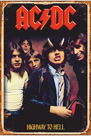 Ac-dc Higdway To Hell Retro Ahşap Poster